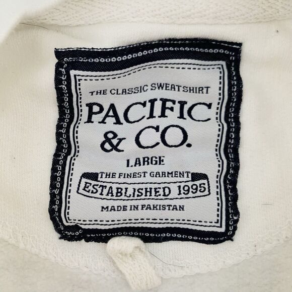 Longboat Key Florida Cropped Sweatshirt Stay Salty Women L White Raw Edge Lounge - Picture 6 of 8